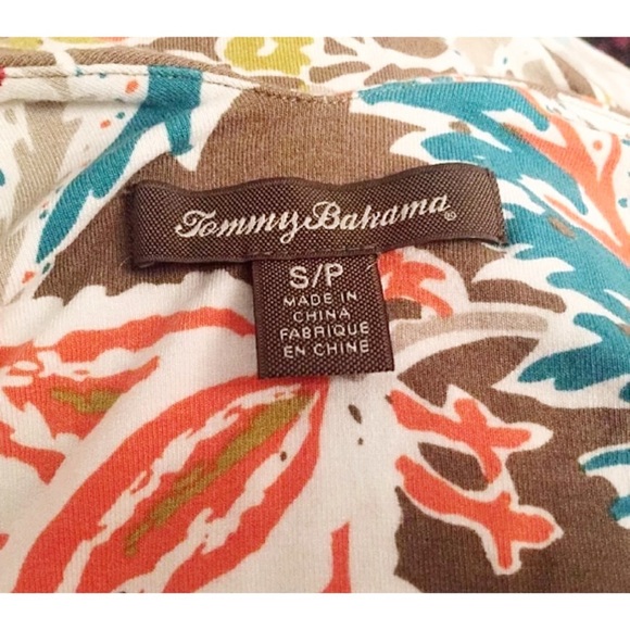 TOMMY BAHAMAS Ruched Floral Multi Col Tank Top - Picture 5 of 6